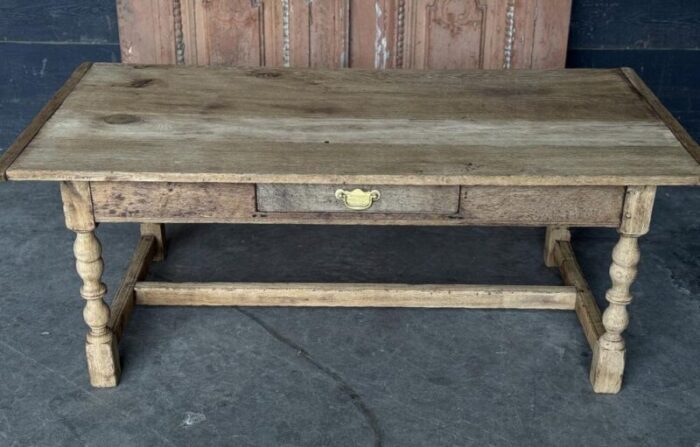 large french bleached oak coffee table 1925 3136