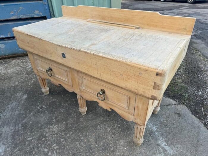 large french butchers block 1890s 4248