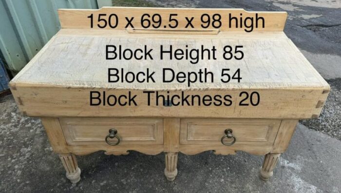 large french butchers block 1890s 8407