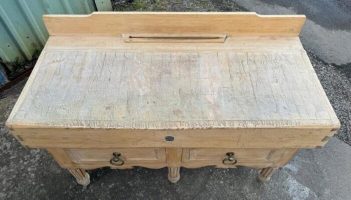 large french butchers block 1890s 9209