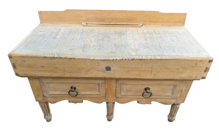 large french butchers block 1890s 9383