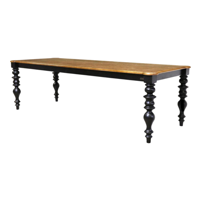 large french robin des bois solid oak top dining table 9097