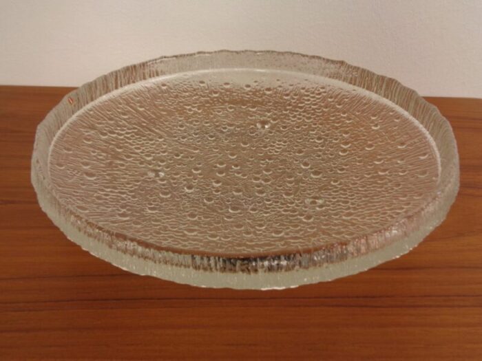 large glass bowl by tapio wirkkala for iittala finland 1960s 3