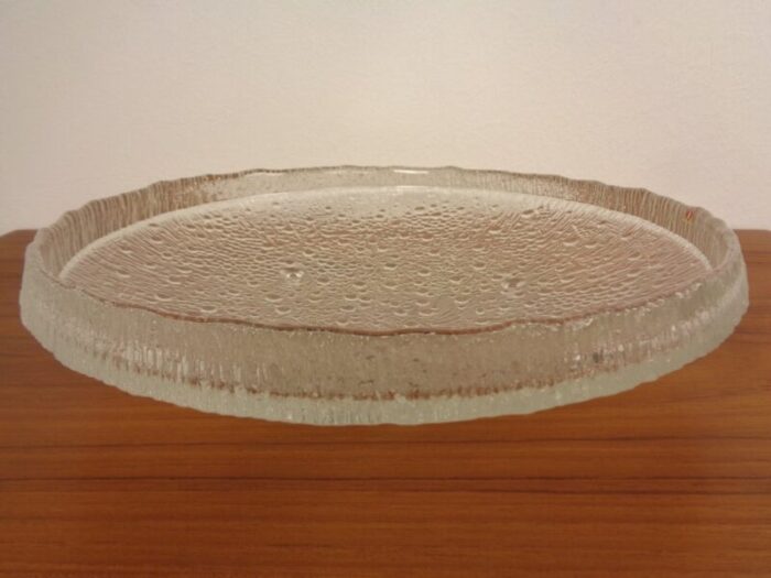 large glass bowl by tapio wirkkala for iittala finland 1960s 6