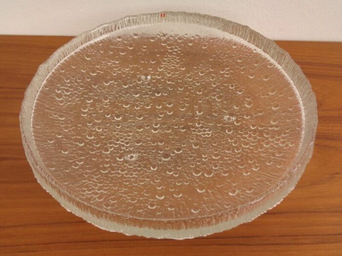 large glass bowl by tapio wirkkala for iittala finland 1960s 8