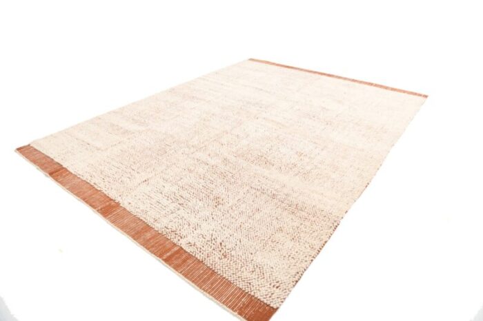 large handmade pompom kilim rug in wool 1