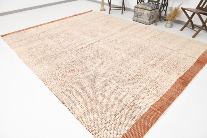 large handmade pompom kilim rug in wool 2