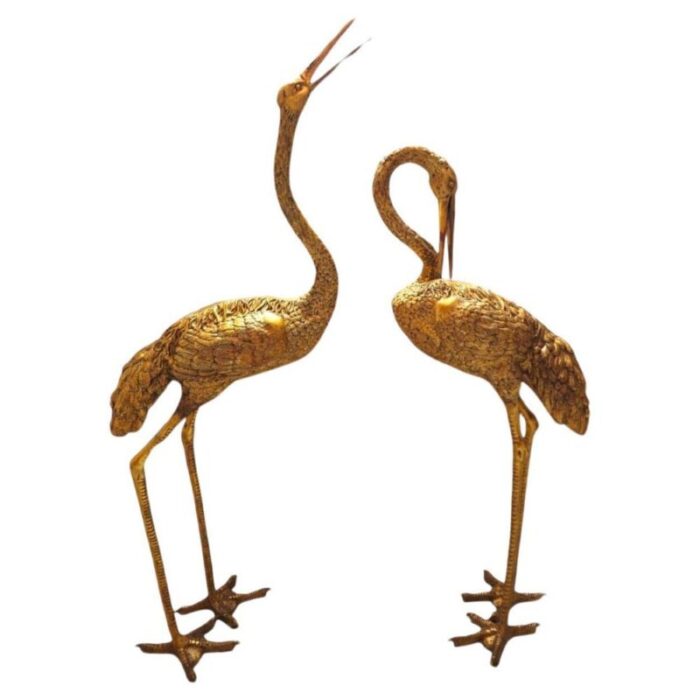 large herons 1950s set of 2 1