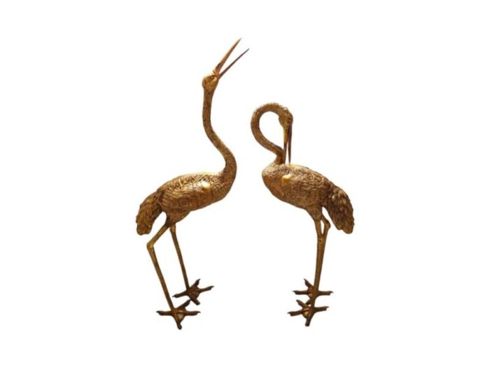 large herons 1950s set of 2 10