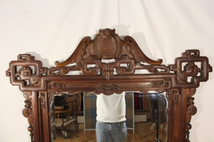 large late 19th century japanese mirror attributed to viardot 1890s 2