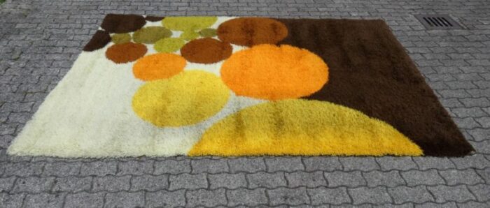 large long pile wool rug 1970s 0676