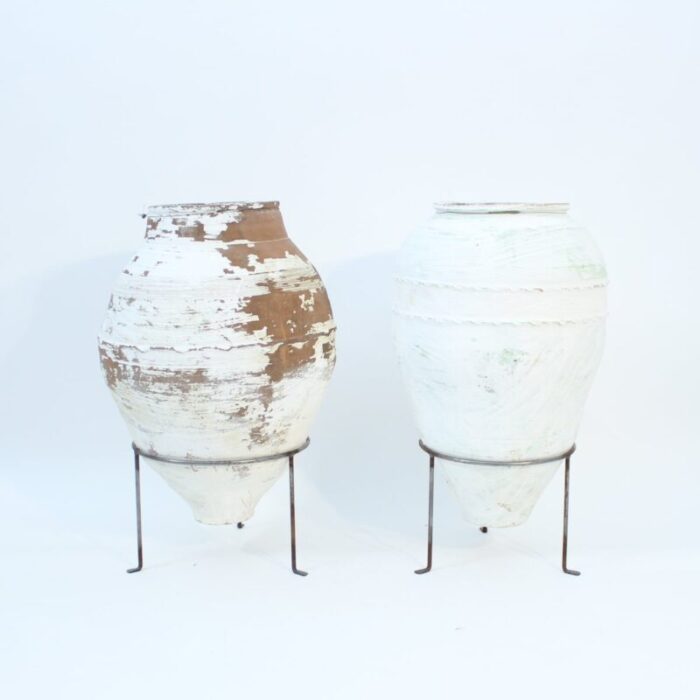 large mediterranean olive jars 1930s set of 2 1