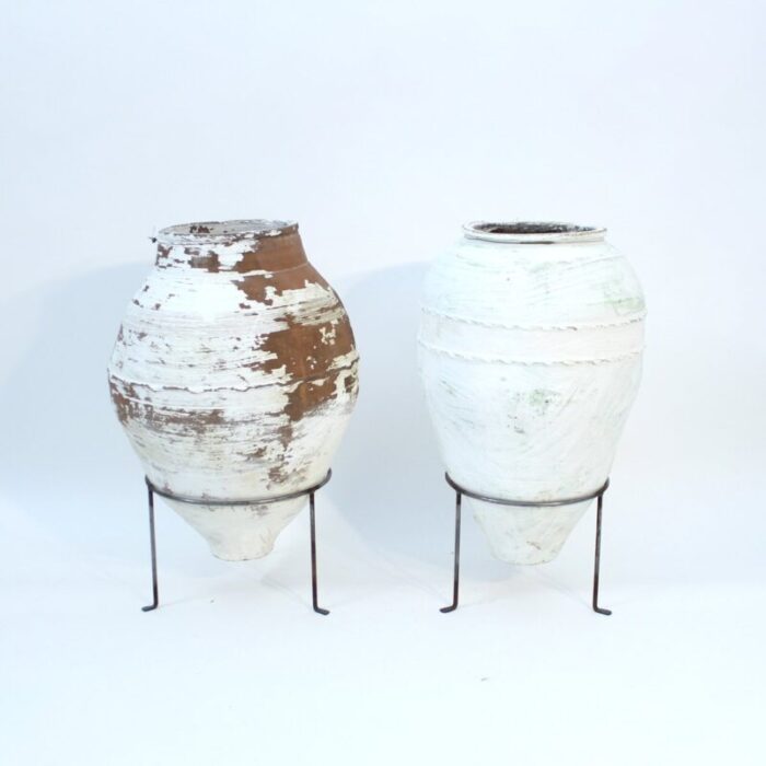 large mediterranean olive jars 1930s set of 2 2