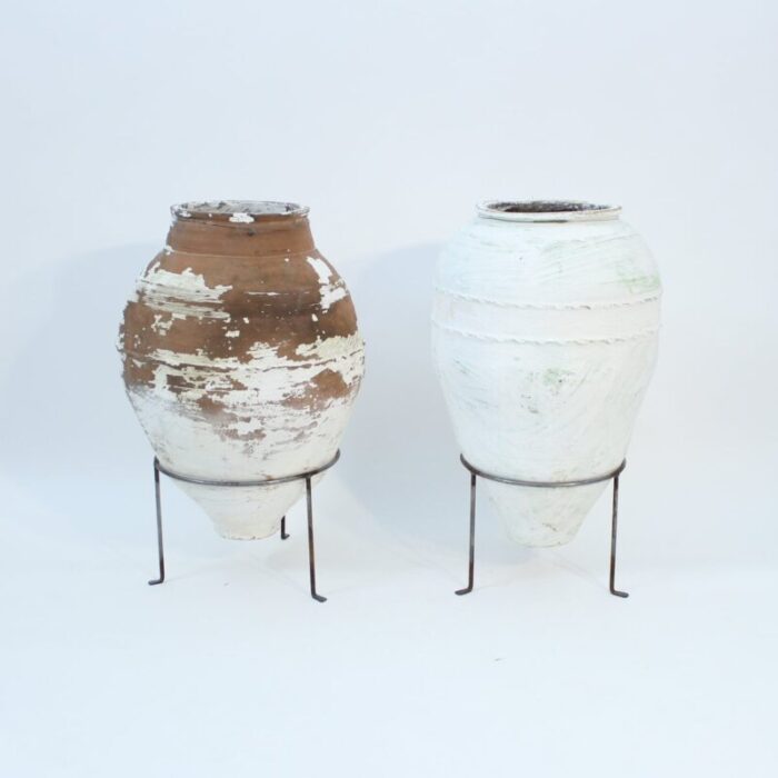 large mediterranean olive jars 1930s set of 2 4