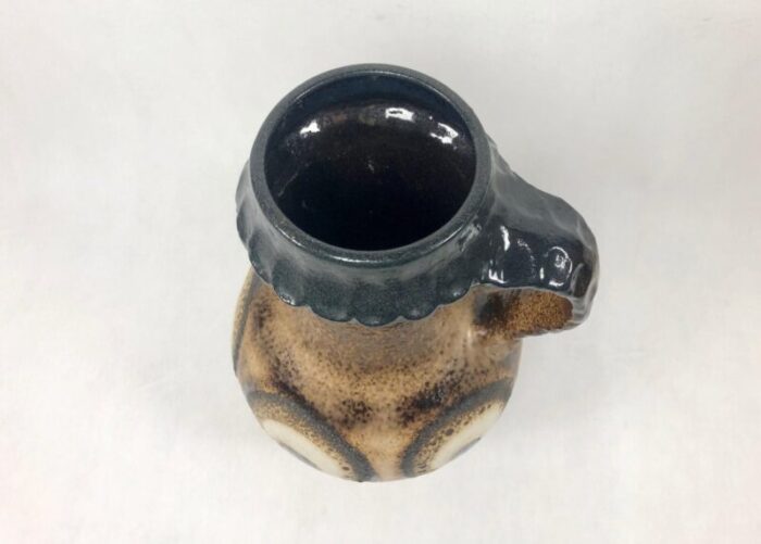 large mid century fat lava floor pitcher from duemler breiden 1960s 3