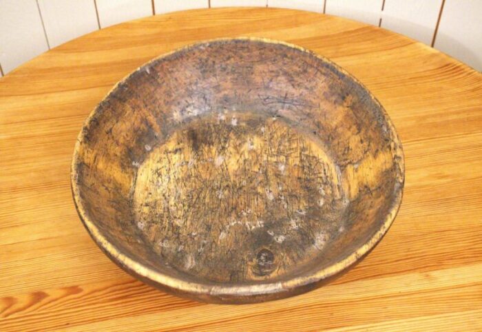 large swedish folklore wooden bowl 1