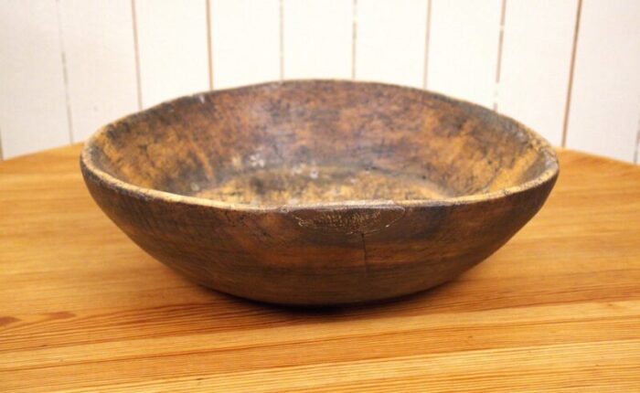 large swedish folklore wooden bowl 2