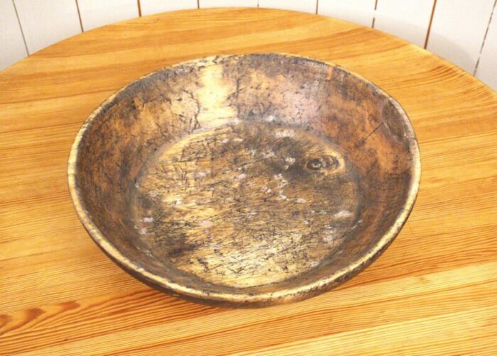 large swedish folklore wooden bowl 4