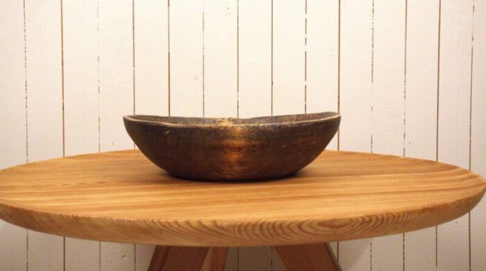 large swedish folklore wooden bowl 7