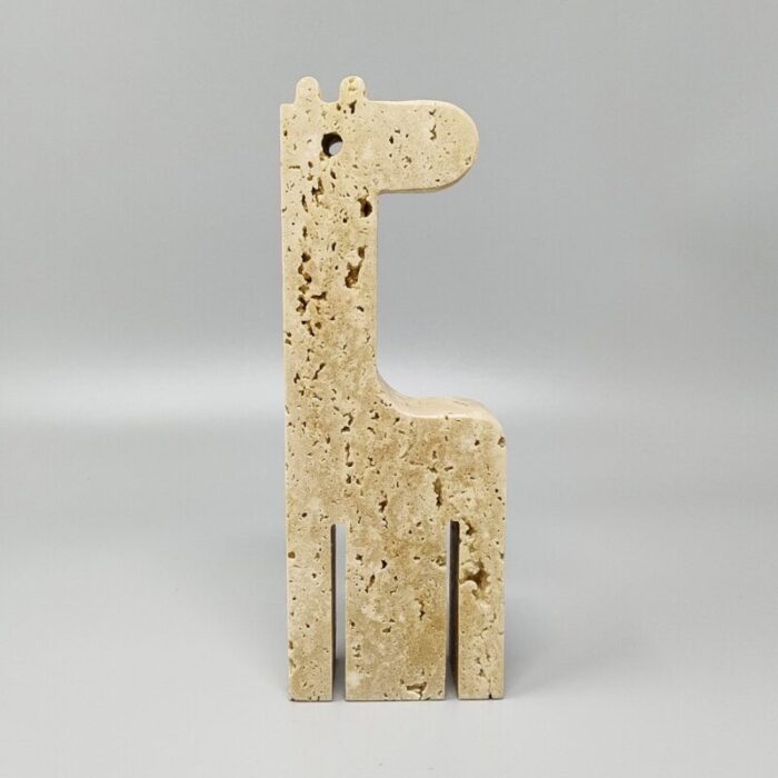 large travertine giraffe sculpture by enzo mari for fratelli mannelli 1970s 1