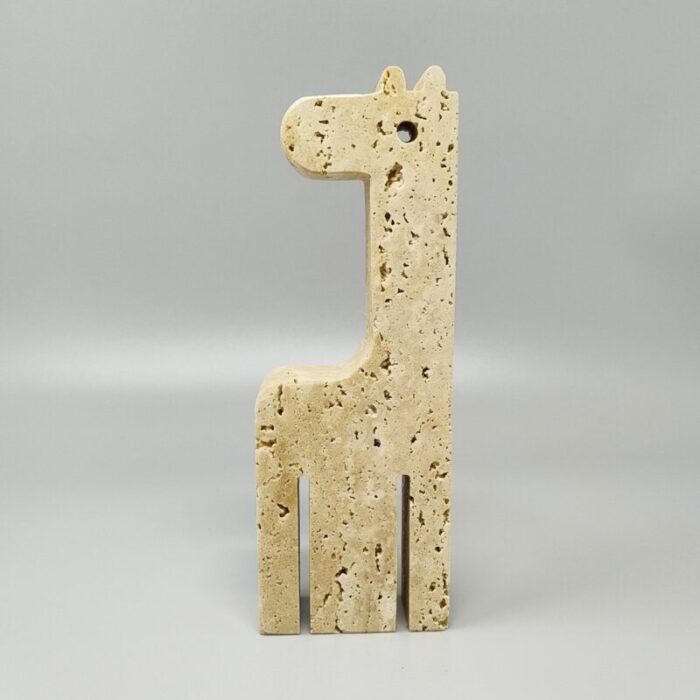 large travertine giraffe sculpture by enzo mari for fratelli mannelli 1970s 2