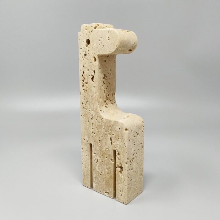 large travertine giraffe sculpture by enzo mari for fratelli mannelli 1970s 3