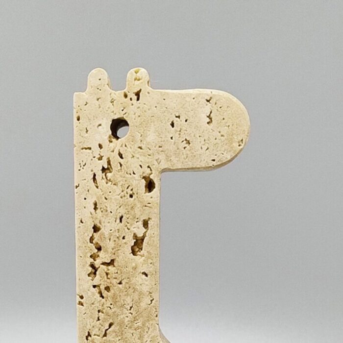 large travertine giraffe sculpture by enzo mari for fratelli mannelli 1970s 5