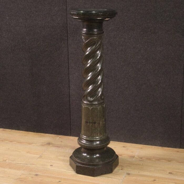 large twisted marble column 1960s 6316