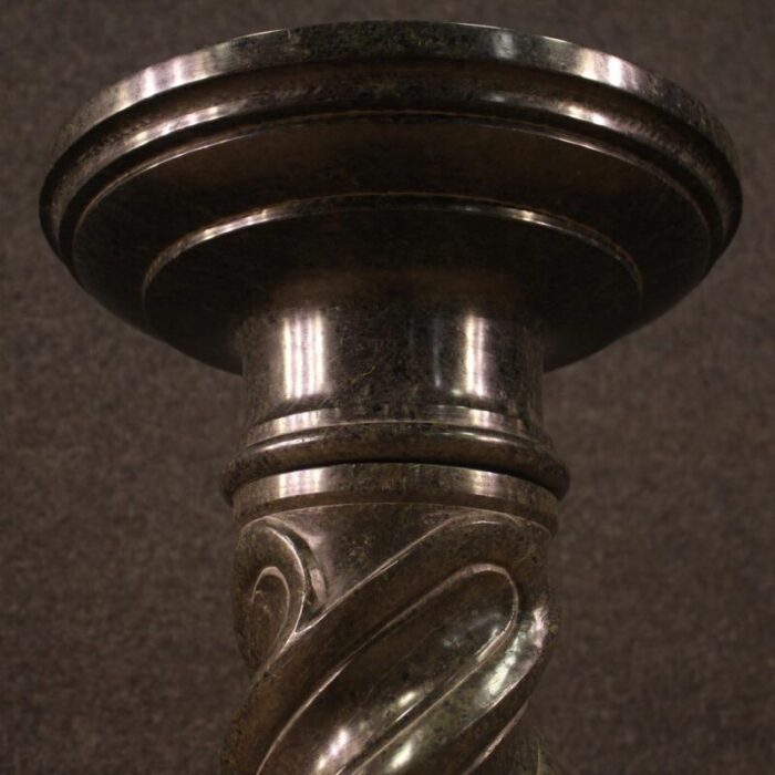 large twisted marble column 1960s 6832