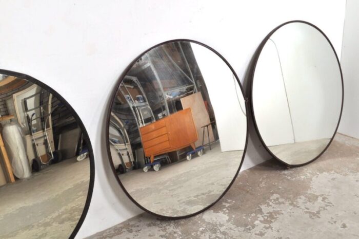 large vintage convex mirror 1950s 1