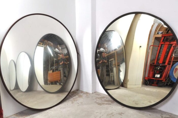 large vintage convex mirror 1950s 10