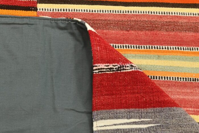 large vintage turkish ethnic kilim in wool 11