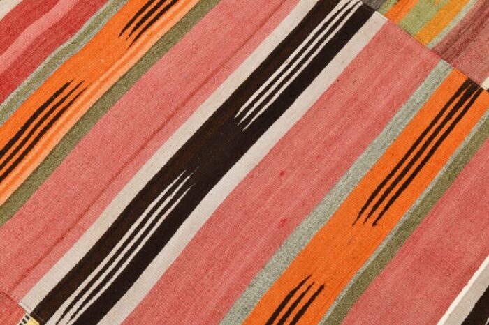 large vintage turkish ethnic kilim in wool 7