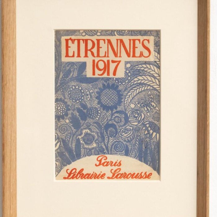 larousse untitled 1930 book cover framed 7022