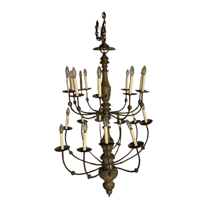 late 20th century french country chandelier 9636