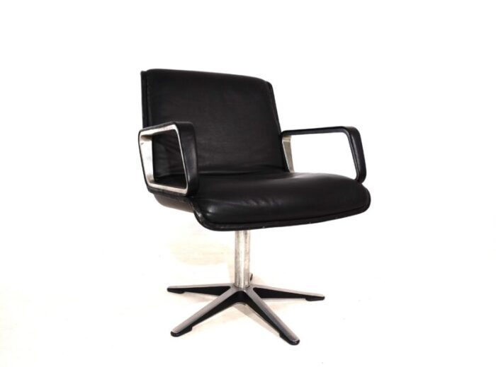 leather dining room conference chair from delta design 1960s 1600