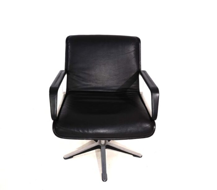 leather dining room conference chair from delta design 1960s 2383