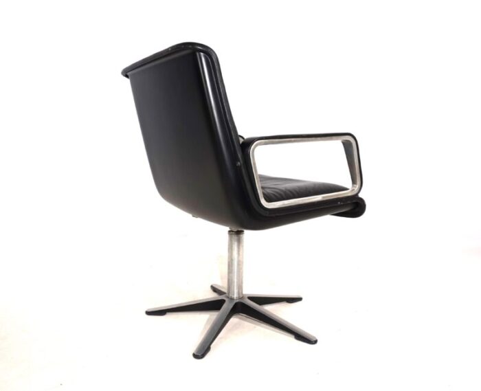 leather dining room conference chair from delta design 1960s 2441