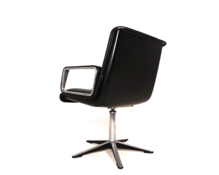 leather dining room conference chair from delta design 1960s 4616