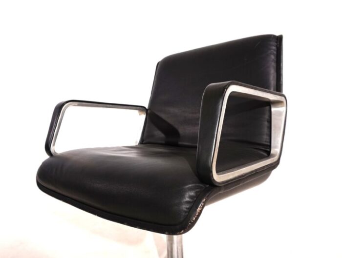 leather dining room conference chair from delta design 1960s 4990