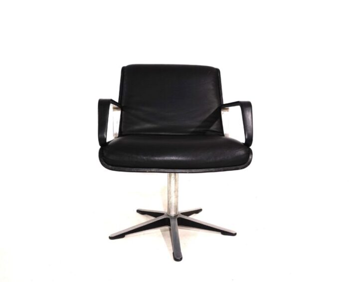 leather dining room conference chair from delta design 1960s 6218