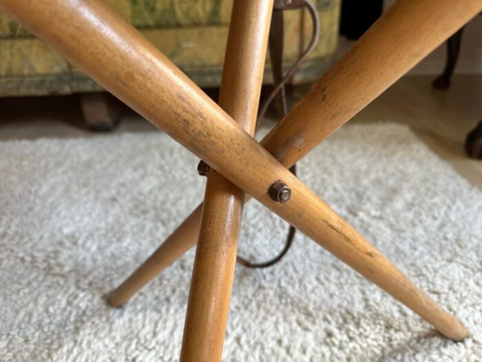 leather tripod stool 1920s 6646