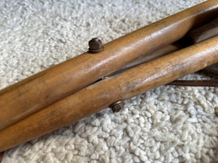 leather tripod stool 1920s 8416