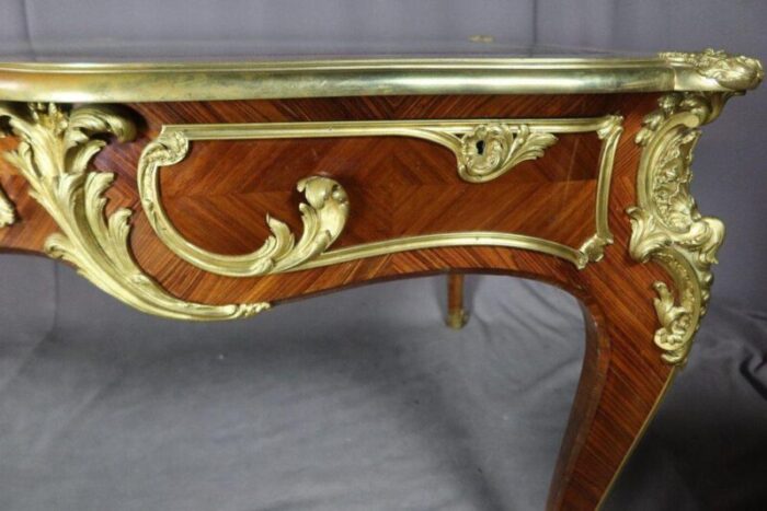 louis xv desk marquetery 19th century 0864