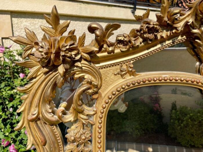 louis xv rocaille style reservoir mirror in gilt wood and gilt plaster 12