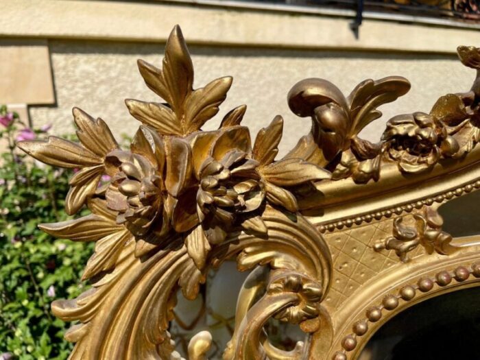 louis xv rocaille style reservoir mirror in gilt wood and gilt plaster 13