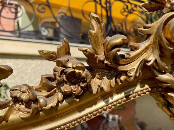 louis xv rocaille style reservoir mirror in gilt wood and gilt plaster 14