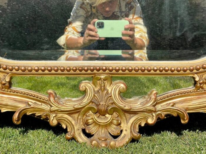 louis xv rocaille style reservoir mirror in gilt wood and gilt plaster 9