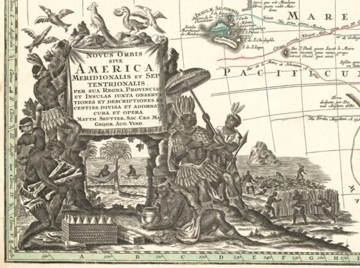 map of the americas with california as an island 1700s 3