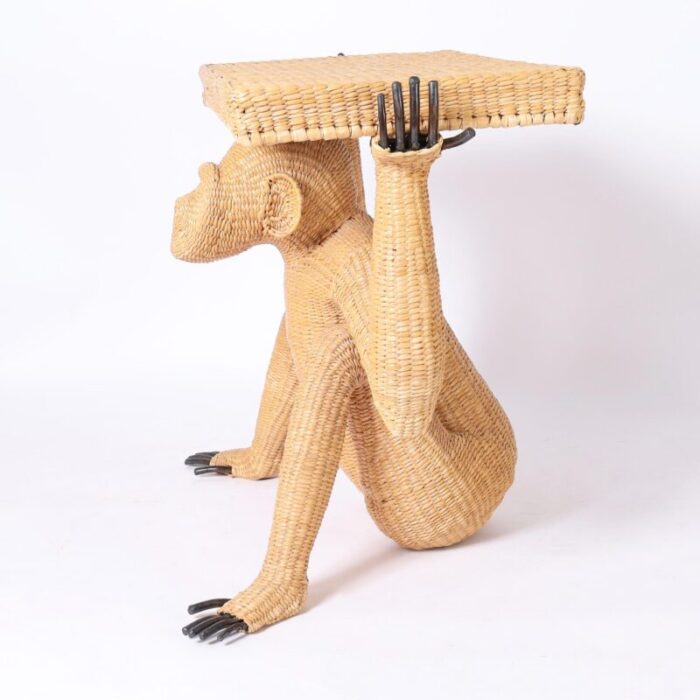 mario torres mid century wicker monkey console 0348